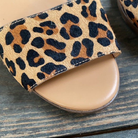 NEW J.Crew Factory Morgan Leopard Calf Hair Peep-toe 7.5 - Picture 4 of 9